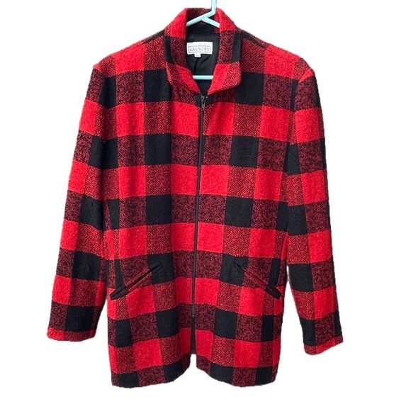 Vintage Laundry size Large Buffalo plaid coat. - Picture 2 of 6